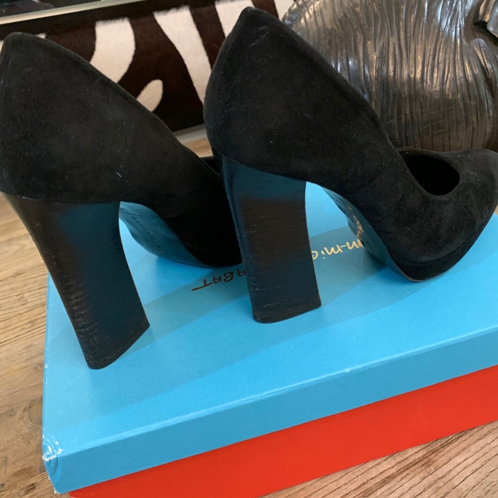 Barbara Bui black suede platform pumps